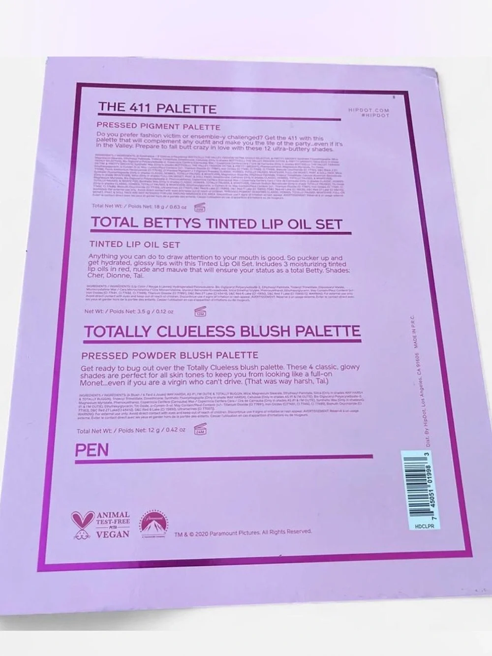 Clueless x hipdot make up set